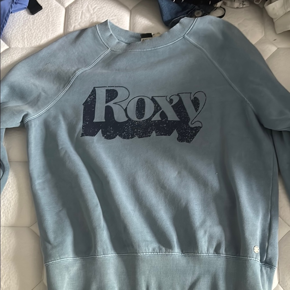 Roxy Blue Crewneck Sweater Casual Style